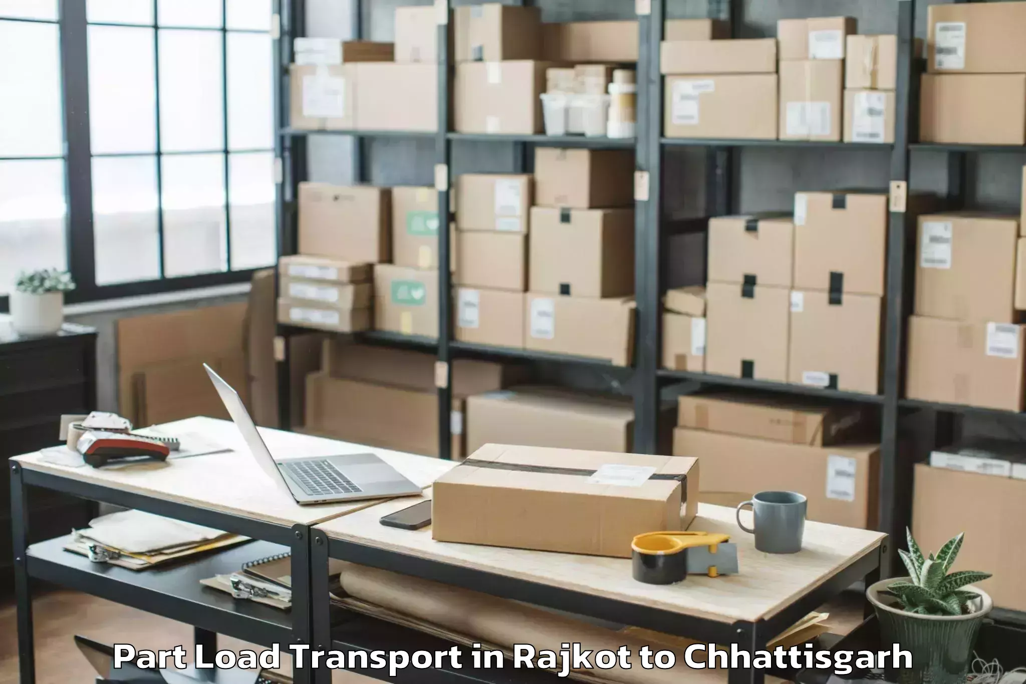 Leading Rajkot to Kharsia Part Load Transport Provider